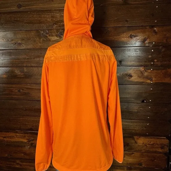 Adidas Own The Run‎ Jacket Men's Size Large Orange Lightweight Full Zip Hooded - Picture 6 of 12